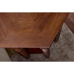 Home Decorators Collection Castine Hexagonal Walnut Finish Wood End Table with Detailed Legs (22 in. W x 24 in. H) 12 Home Decorators Collection Castine Hexagonal Walnut Finish Wood End Table with Detailed Legs (22 in. W x 24 in. H) -Flora Home Decorators Soldes walnut home decorators collection end side tables cac 104 lt lw 66 1000