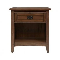 Home Decorators Collection Abrams 1 Drawer Walnut Finish Nightstand (24 in W. X 25.98 in H.) -Flora Home Decorators Soldes walnut home decorators collection nightstands 13964 a0 1000