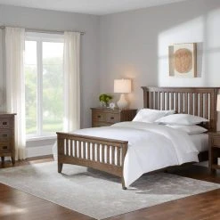 Home Decorators Collection Abrams Walnut Finish King Mission Style Bed (85 in. W x 54 in. H) -Flora Home Decorators Soldes walnut home decorators collection panel beds 10752 40 1000