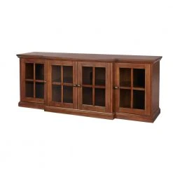 Home Decorators Collection Edenridge Walnut Finish Wood TV Stand with Glass Windowpane Doors (62 in. W x 24.38 in. H) -Flora Home Decorators Soldes walnut home decorators collection sideboards buffet tables 03304 66 1000