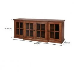 Home Decorators Collection Edenridge Walnut Finish Wood TV Stand with Glass Windowpane Doors (62 in. W x 24.38 in. H) -Flora Home Decorators Soldes walnut home decorators collection sideboards buffet tables 03304 e1 1000