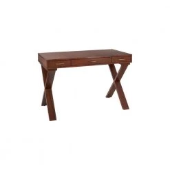 Home Decorators Collection 48 in. Rectangular Walnut 3 Drawer Writing Desk with Built-In Storage -Flora Home Decorators Soldes walnut home decorators collection writing desks wd 08 c3 1000