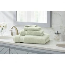 Home Decorators Collection Egyptian Cotton Watercress Green Bath Sheet (Set of 4) -Flora Home Decorators Soldes watercress green home decorators collection bath towels bs4 wtrcs egt 40 1000