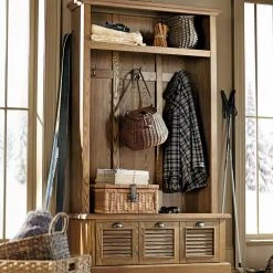 Home Decorators Collection Shutter Weathered Oak 42" W Hall Tree with Drawers -Flora Home Decorators Soldes weathered oak home decorators collection hall trees 1157310930 40 1000