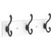 Home Decorators Collection 10 in. L White and Black Scroll Hook Rail -Flora Home Decorators Soldes white and black home decorators collection hooks r12344h pfb u 64 1000