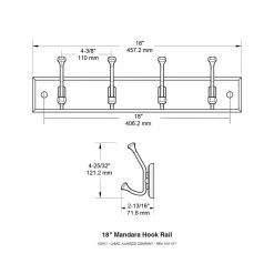 Home Decorators Collection 18 in. L White and Black Beveled Hook Rail -Flora Home Decorators Soldes white and black home decorators collection hooks r30799h pfb u 4f 1000