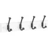 Home Decorators Collection 18 in. L White and Black Beveled Hook Rail