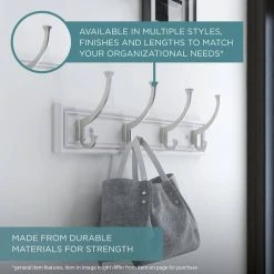 Home Decorators Collection 18 in. L White and Black Beveled Hook Rail -Flora Home Decorators Soldes white and black home decorators collection hooks r30799h pfb u 77 1000