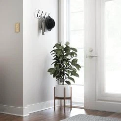 Home Decorators Collection 18 in. L White and Black Beveled Hook Rail -Flora Home Decorators Soldes white and black home decorators collection hooks r30799h pfb u a0 1000