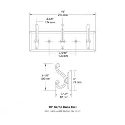 Home Decorators Collection 10 in. L White and Nickel Scroll Hook Rail -Flora Home Decorators Soldes white and nickel home decorators collection hooks r12344h pwn u 4f 1000