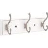 Home Decorators Collection 10 in. L White and Nickel Scroll Hook Rail -Flora Home Decorators Soldes white and nickel home decorators collection hooks r12344h pwn u 64 1000