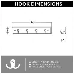 Home Decorators Collection 9 in. L White and Nickel Key Rail -Flora Home Decorators Soldes white and nickel home decorators collection hooks r25980h pwn u 4f 1000