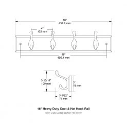 Home Decorators Collection 18 in. White and Satin Nickel Heavy-Duty Hook Rack -Flora Home Decorators Soldes white and satin nickel home decorators collection hooks r13045h wsn u 4f 1000