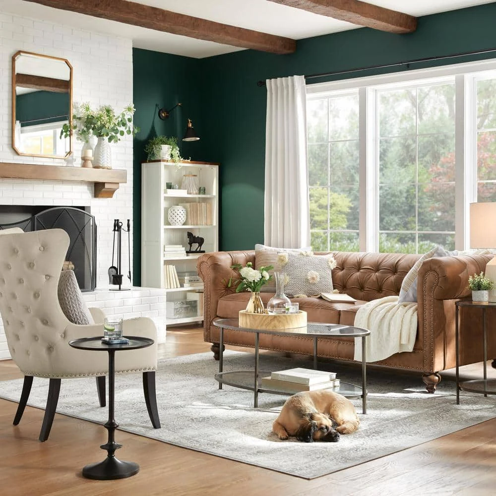 Home Decorators Collection 68.8 in. White/Haze Wood 5-shelf Standard Bookcase with Adjustable Shelves 7 Home Decorators Collection 68.8 in. White/Haze Wood 5-shelf Standard Bookcase with Adjustable Shelves - Image 5