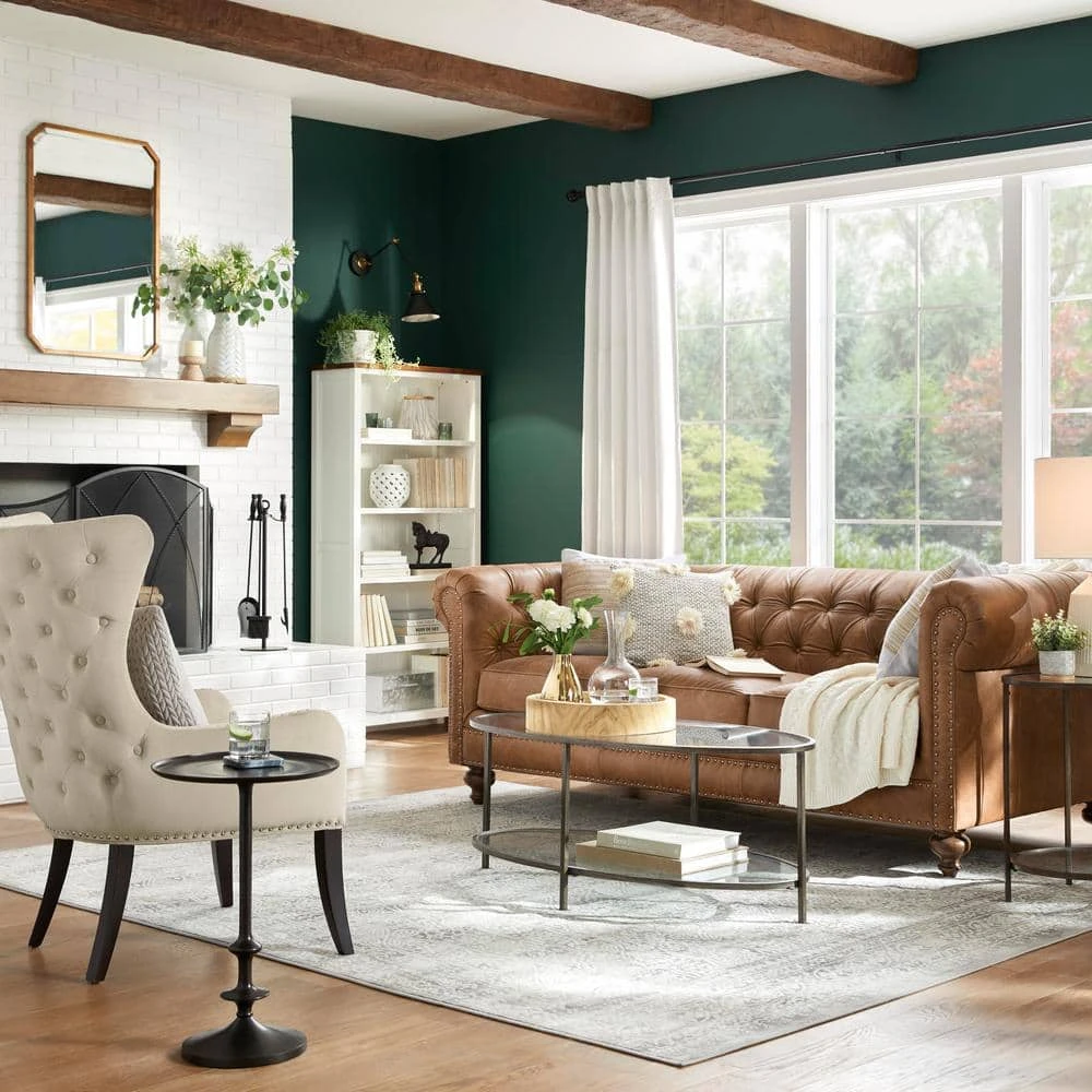 Home Decorators Collection 68.8 in. White/Haze Wood 5-shelf Standard Bookcase with Adjustable Shelves 11 Home Decorators Collection 68.8 in. White/Haze Wood 5-shelf Standard Bookcase with Adjustable Shelves - Image 9