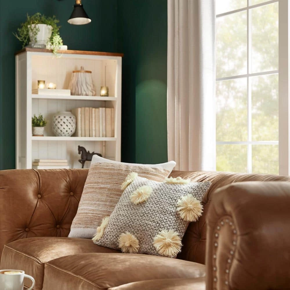 Home Decorators Collection 68.8 in. White/Haze Wood 5-shelf Standard Bookcase with Adjustable Shelves 9 Home Decorators Collection 68.8 in. White/Haze Wood 5-shelf Standard Bookcase with Adjustable Shelves - Image 7