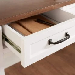 Home Decorators Collection 48 in. Rectangular White/Haze 5 Drawer Writing Desk with Solid Wood Material -Flora Home Decorators Soldes white haze home decorators collection writing desks sk19346ar2 w 1f 1000