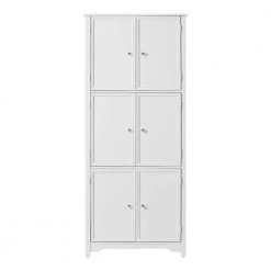 Home Decorators Collection Bradstone White 6 Door Storage Cabinet