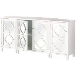 Home Decorators Collection Reflections White Mirrored Console Table -Flora Home Decorators Soldes white home decorators collection accent cabinets sh00133 w 44 1000