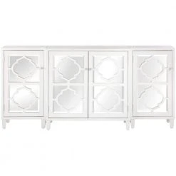 Home Decorators Collection Reflections White Mirrored Console Table