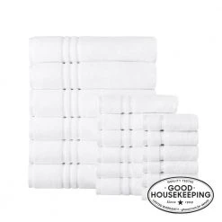 Home Decorators Collection Turkish White Cotton Ultra Soft 18-Piece Bath Sheet Towel Set