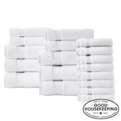 Home Decorators Collection Egyptian Cotton 18-Piece Bath Towel Set in White