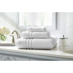 Home Decorators Collection Turkish Cotton Ultra Soft White Bath Towel -Flora Home Decorators Soldes white home decorators collection bath towels nhv 8 0615bw 40 1000