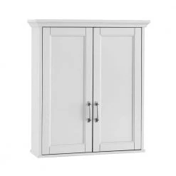 Home Decorators Collection Ashburn 23-1/2 in. W x 27 in. H x 8 in. D Bathroom Storage Wall Cabinet in White