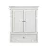 Home Decorators Collection Naples 26-1/2 in. W x 32-3/4 in. H x 8 in. D Bathroom Storage Wall Cabinet in White