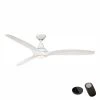 Home Decorators Collection Tidal Breeze 60 in. LED White Ceiling Fan with Light Kit and Remote Control works with Google and Alexa -Flora Home Decorators Soldes white home decorators collection ceiling fans with lights 54763 bond 64 1000
