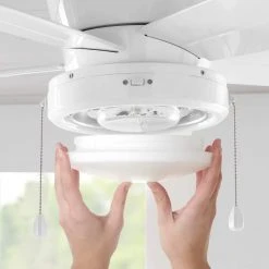 Home Decorators Collection Arleigh 44 in. LED Outdoor White Ceiling Fan with Light -Flora Home Decorators Soldes white home decorators collection ceiling fans with lights am589h wh 1d 1000