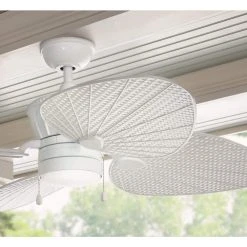 Home Decorators Collection Pompeo 52 in. Integrated LED Indoor/Outdoor White Ceiling Fan with Light Kit -Flora Home Decorators Soldes white home decorators collection ceiling fans with lights yg618 wh 40 1000