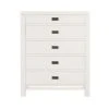 Home Decorators Collection Calden Bright White 5-Drawer Chest of Drawers (49 in. H x 40 in. W x 20 in. D) -Flora Home Decorators Soldes white home decorators collection chest of drawers campaign chest 64 1000