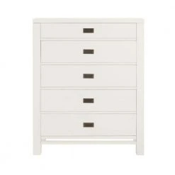 Home Decorators Collection Calden Bright White 5-Drawer Chest of Drawers (49 in. H x 40 in. W x 20 in. D)