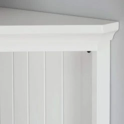 Home Decorators Collection 24 in. H x 24 in. W x 13.4 in. D White Shiplap Floating Decorative Cubby Corner Wall Shelf with Hooks -Flora Home Decorators Soldes white home decorators collection decorative shelving 20mje2086 a0 1000