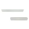 Home Decorators Collection 14/18 in. L x 1.75 in. W Profile Floating White Ledge (2-Piece) -Flora Home Decorators Soldes white home decorators collection decorative shelving 9085606 64 1000