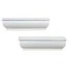 Home Decorators Collection 2-Shelf 8 in. L x 4 in. W Profile White Ledge