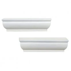 Home Decorators Collection 2-Shelf 8 in. L x 4 in. W Profile White Ledge