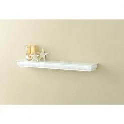 Home Decorators Collection 23 in. L x 4 in. W Profile White Ledge -Flora Home Decorators Soldes white home decorators collection decorative shelving 9085628 40 1000