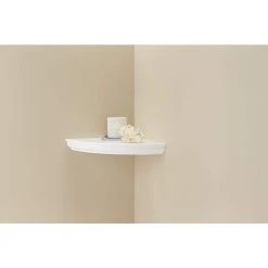 Home Decorators Collection 12 in. L x 12 in. W x 1.75 in. H Profile White Corner Shelf -Flora Home Decorators Soldes white home decorators collection decorative shelving 9085820 31 1000