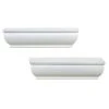 Home Decorators Collection 8 in. L x 1.75 in. H White Floating Ledge (2-Pack) -Flora Home Decorators Soldes white home decorators collection decorative shelving hdr2ledw 64 1000