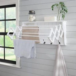 Home Decorators Collection Retractable Accordion Drying Rack -Flora Home Decorators Soldes white home decorators collection drying racks 20mg113cw 40 1000