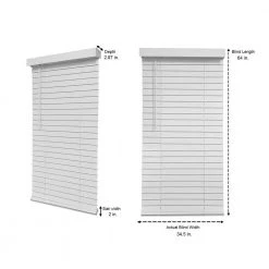 Home Decorators Collection White Cordless Room Darkening 2 in. Faux Wood Blind for Window - 35 in. W x 64 in. L -Flora Home Decorators Soldes white home decorators collection faux wood blinds 10793478184453 fa 1000