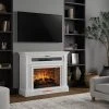 Home Decorators Collection Pinery 47.125 in. Freestanding Electric Fireplace TV Stand in White