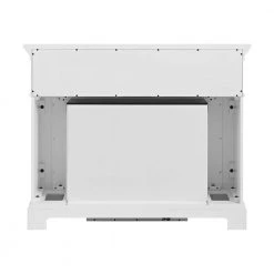 Home Decorators Collection Pinery 47.125 in. Freestanding Electric Fireplace TV Stand in White -Flora Home Decorators Soldes white home decorators collection freestanding electric fireplaces 1927fm 28 201 77 1000