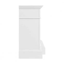 Home Decorators Collection Parkbridge 68 in. Freestanding Electric Fireplace TV Stand in White with KD Insert -Flora Home Decorators Soldes white home decorators collection freestanding electric fireplaces 2357fmm 26 201 44 1000