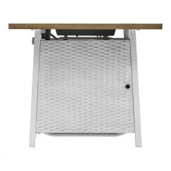 Home Decorators Collection Tucson 30 in. x 25.5 in. Square Steel White Wood-look Tile Top LP Gas Fire Pit -Flora Home Decorators Soldes white home decorators collection gas fire pits 2479fp 4 fa 1000