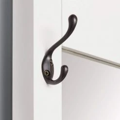 Home Decorators Collection Baythorn White Finish Wood Hall Tree with Mirror (25 in. W x 72 in. H) -Flora Home Decorators Soldes white home decorators collection hall trees eh 03 1d 1000