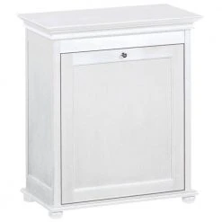 Home Decorators Collection Hampton Harbor 24 in. Single Tilt-Out Hamper in White