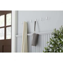 Home Decorators Collection 1-13/16 in. White Wall Hook (6-Pack) -Flora Home Decorators Soldes white home decorators collection hooks 63104 31 1000